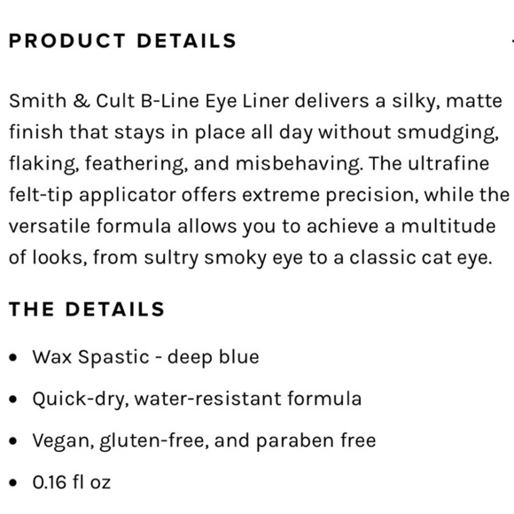 Smith & Cult B-Line Eye Pen Waterproof Liquid Liner in Wax Spastic | NEW - Picture 5 of 10